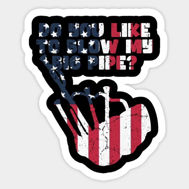 BAGPIPER AMERICAN FLAG Sticker by Tee Trends